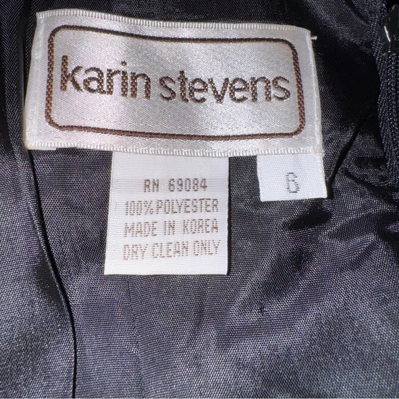 Karin Stevens Women’s Little Black Dress SZ 6 Fitted Scoop Neck Sexy Cocktail - Picture 5 of 5